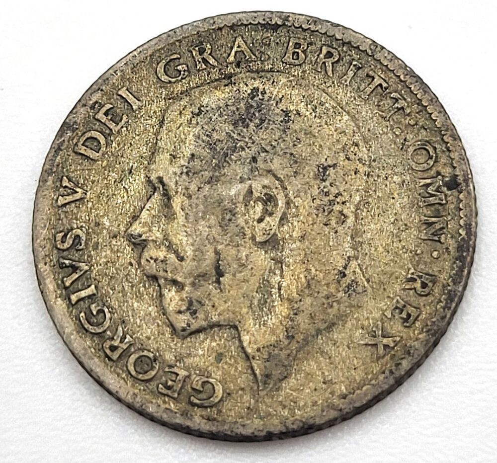 Silver 1921 Six Pence Coin Great Britain 6 Pence Europe WEDDING GIFT